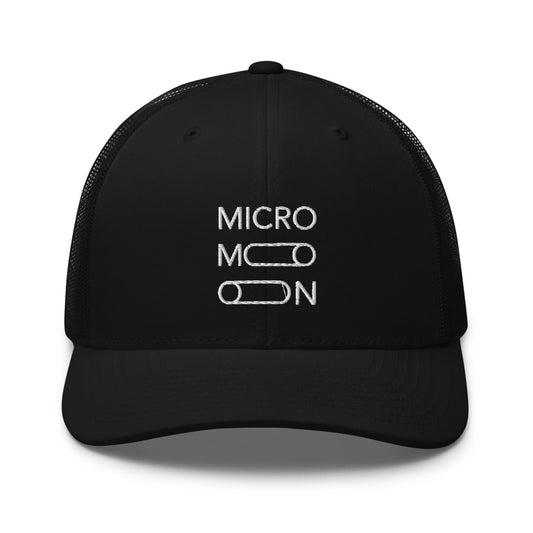 MicroMoon Half-Open Snapback with 3D Embroidered Logo