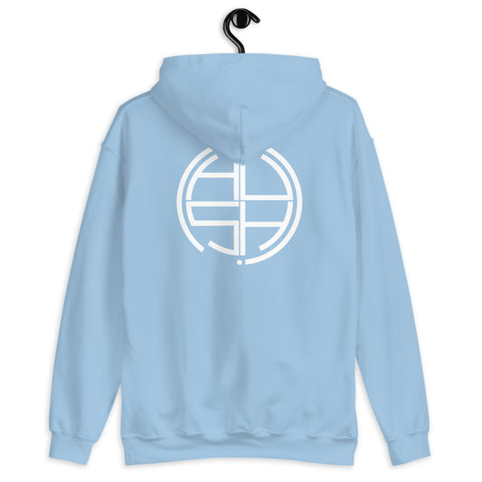 Less Words More Music – Hush! big logo on back unisex hoodie (11 colors)