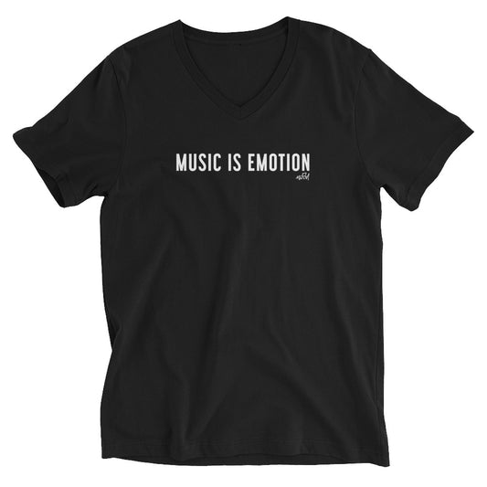Music Is Emotion Unisex Short Sleeve V-Neck T-Shirt